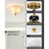 ANYLOVE Modern 12Inch Frosted Glass Flower Glass Semi Flush Mount