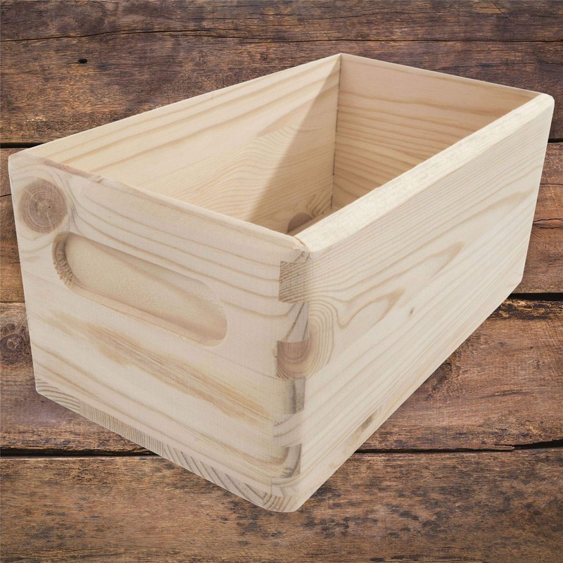 Wooden Open Crate Box 21 x 12 x 9 cm