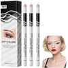 3PCS White Eyeliner Pencils,Soft Highlighter Gel Eyeliner Pencil,White Pencil for