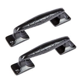 Hammer and Tongs - Forged Barn Door Handle - H150mm - Black - Pack of 2