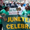 20 Pack Small Juneteenth Flag Stick 5'' x 8'' -