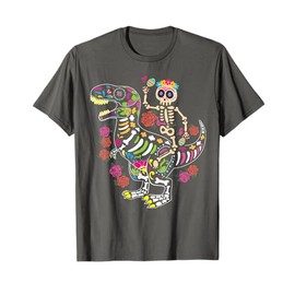 Dia De Los Muertos Skeleton Dino Skull Mexican Boy Toddler T-Shirt