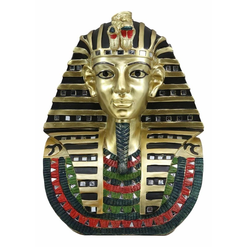 Ebros Large Golden Mask of Pharaoh Egyptian King TUT Bust