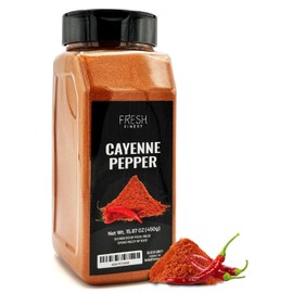 Fresh Finest Cayenne Pepper Powder 15.87 oz Bold Flavor All Natural Red Pepper Spice 50,000 SHU Heat, Commercial and Home Cooking