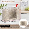 Folded Paper Towel Holder Wicker Paper Towels Dispenser,Washwhite