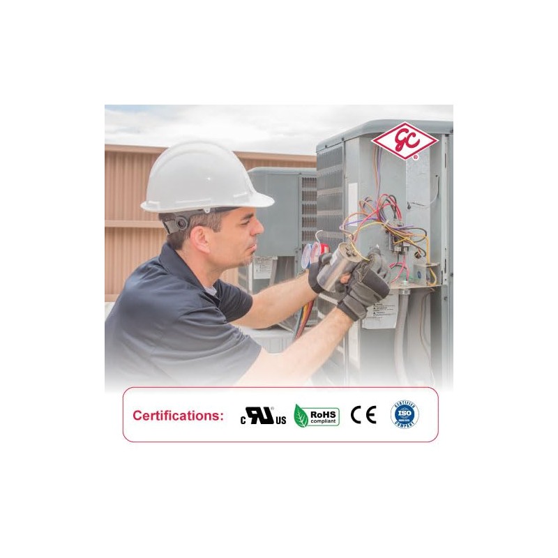 Capacitor (Oval) 40uF ±5%, 40MFD, 370V/440V Single Element CBB65 Motor