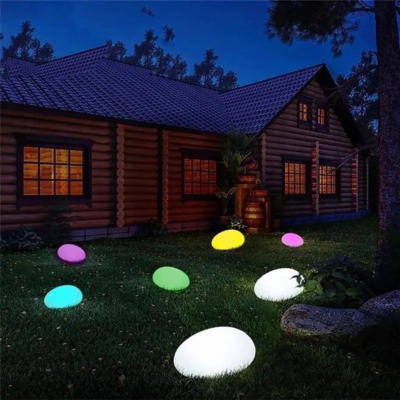 Cobblestone Garden LED Light Solar Powered ProductStyle: 2 pcs