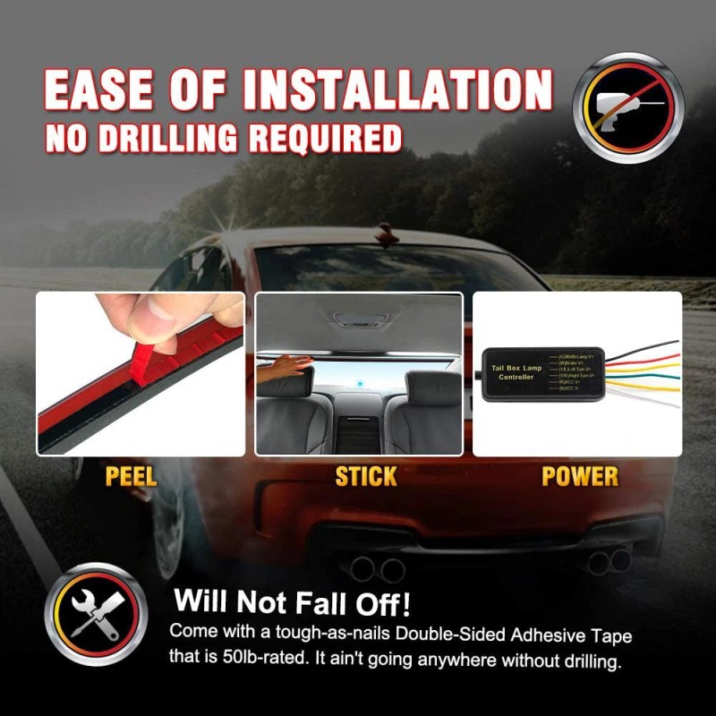Dreamizer 40" LED Third High Brake Signal Strip Light 5