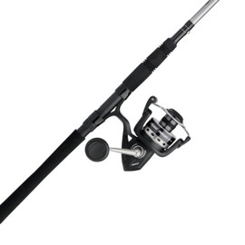 PENN 7’ Pursuit IV 2-Piece Fishing Rod and Reel (Size 4000) Nearshore/Offshore Spinning Combos, 7’, 1 Graphite Composite Fishing Rod with 5 Reel, Durable and Lightweight,Black/Silver