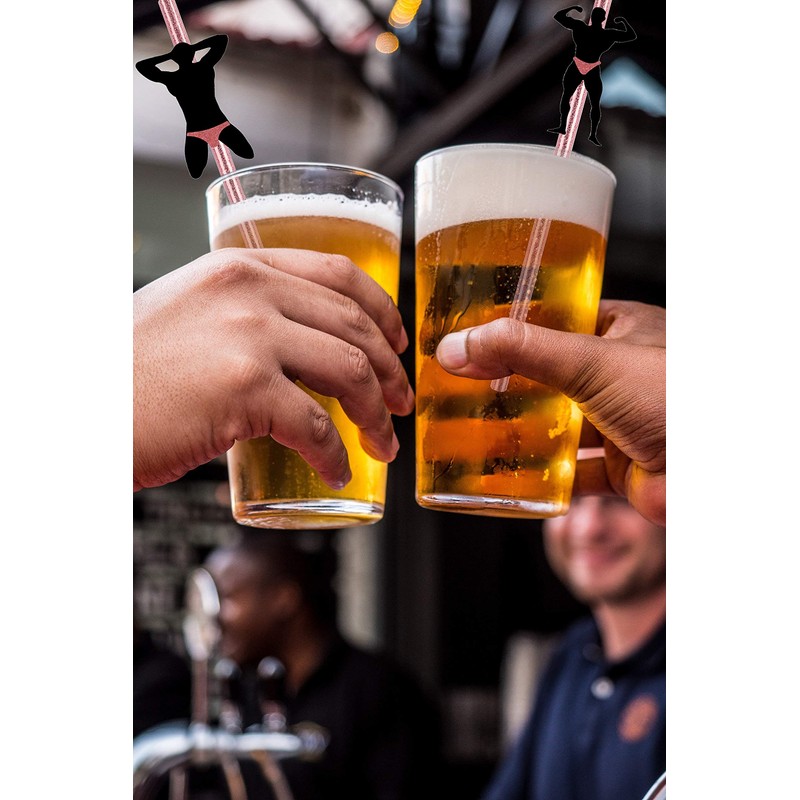 KIKEVITE Bachelorette Party Decorations Straws I 24 Pack Dancing Stripper