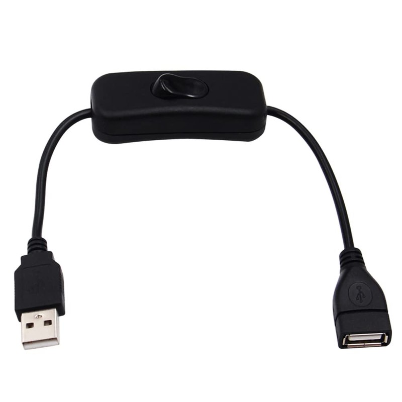 VizGiz 2 Pack USB Switch ON/Off Extension Cable 4 PIN