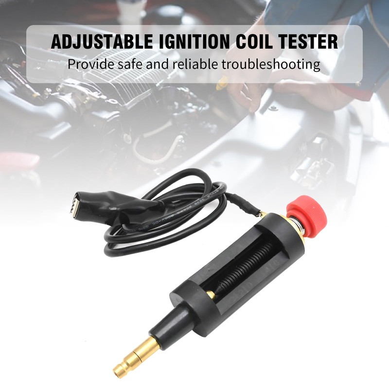 ZUDKSUY Adjustable Ignition Coil Tester, Black Coil-on Plug Ignition Spark