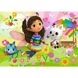 Trefl Gabi 14832 Cat House Puzzle 3-in-1, 3 Games, from 20 to 50 Elements Gabby's Dollhouse, Gabby's Activities, Multicoloured, Entertainment for Children from 3 Years