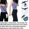 DOPSIP Phone lanyard, Universal Phone Strap with 2 Phone Patches,
