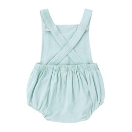 Newborn Baby Summer Romper One Piece Sleeveless Jumpsuit Cute Suspender Backless Outfits Playsuit Button Straps Overalls Clothing