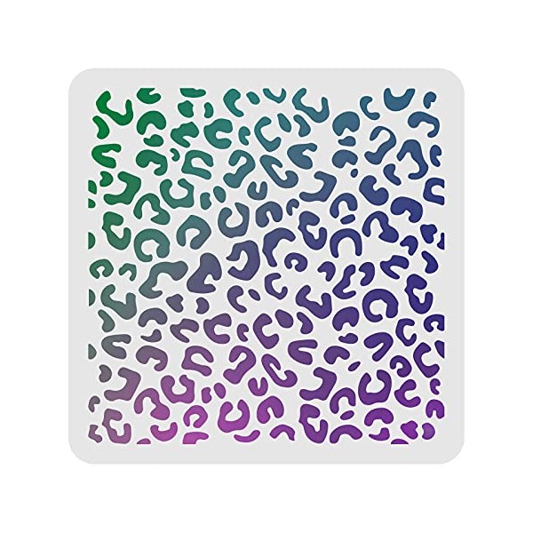 FINGERINSPIRE Leopard Skin Stencils Decoration Template 11.8x11.8 inch Plastic Drawing