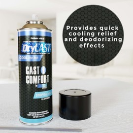 Drycast Cast Comfort Itching and Odor Relief Spray - Cools and Relieves Itchy Cast While Cleaning and Preventing Smell- Blue