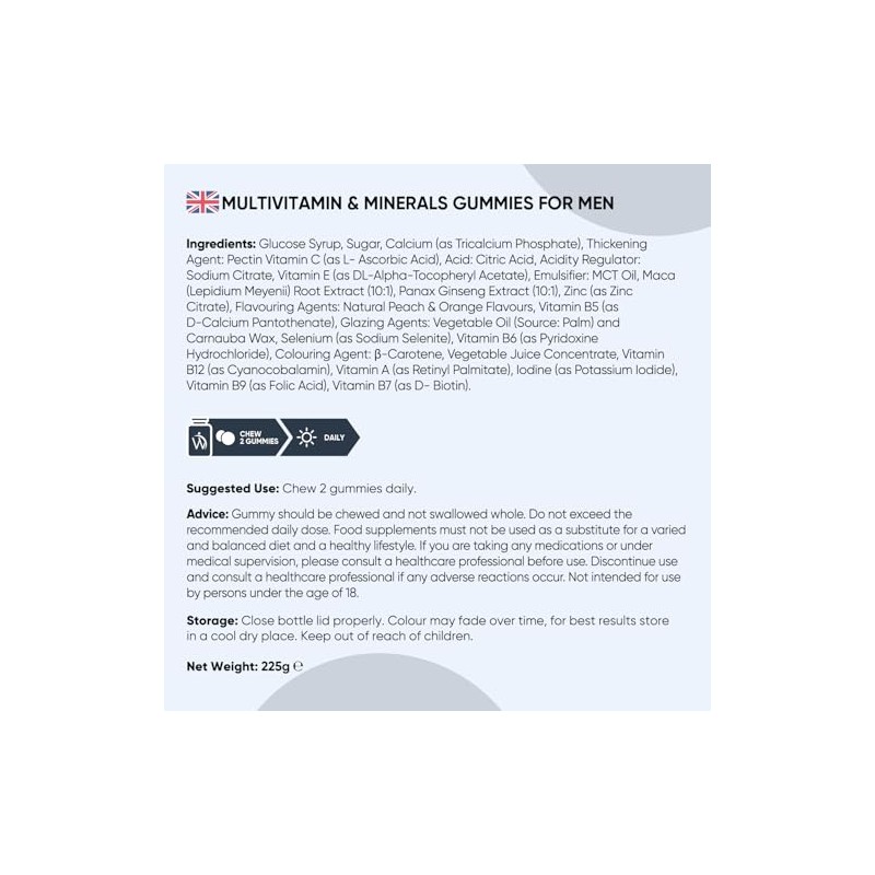 WeightWorld Multivitamin Gummies for Men | 90 Vegan Gummies