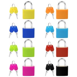 Dokpav 8 Candados Pequeños con llave, Candado Colorido, Candado para Maleta de Viaje, Candado de Seguridad para mochila, Caja de Herramientas, Puerta, Maleta, Casilleros Escolares