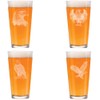 MIP 16 oz Beer Pint Glass Gift Set Of 4