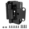 Chibery 10 Pack 1/2" Overlay Semi-Partial Wrap Around Hinges, Self