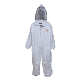 BeeProof Beekeeping Suit Cotton Breathable w/ Removable Hat & Free Carrying Bag Large