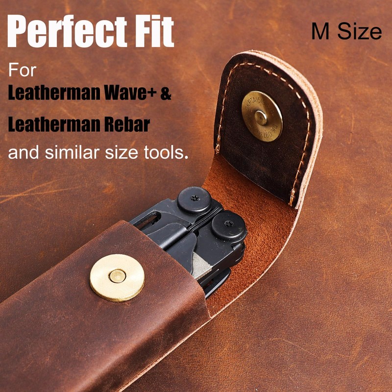 Topstache Leather Multitool Sheath for Leatherman Wave & Wave+ -