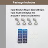 Suzeyar Metal Miniature LED Light,Tiny Spot Lights with Magnet Base,Battery