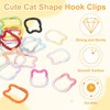 PATIKIL 8pcs Cute Cat Shape Spring Snap Hook Keychain Clip