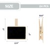 24 PCS Chalkboard Signs with Stand, Wooden Clip - Reserved