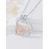Cargari Book Necklace for Women, 925 Sterling Silver Heart Books