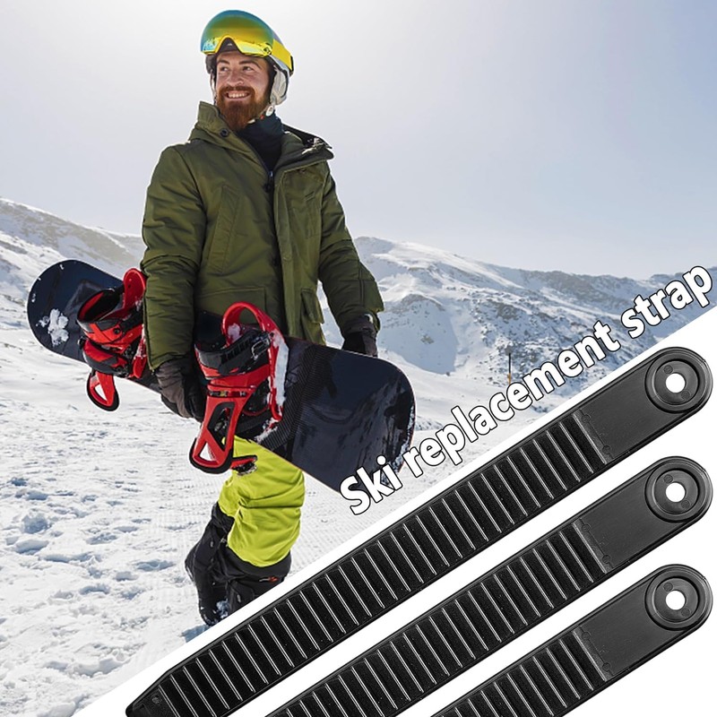 3 Pairs of Snowboard Binding Straps - Snowboard Ankle Straps