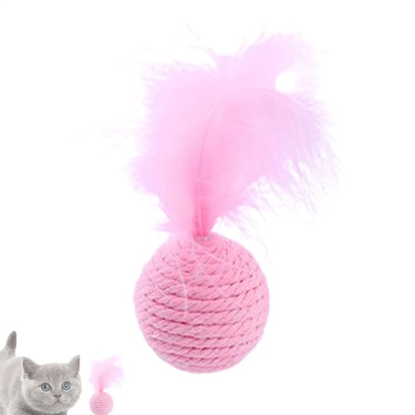 Cat Toy Ball with Feather | Kitten Training Toy -