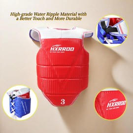 HXRROO 13 pcs Taekwondo Sparring Gear Set Ultimate Protective Gear for Taekwondo Karate Trainer Children Youth Adult (red, 2#)