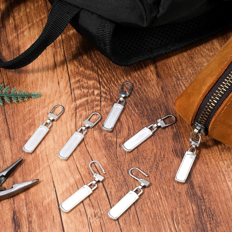 Detachable Zipper Pull Tabs, 8PCS Metal Zipper Pull Replacement for