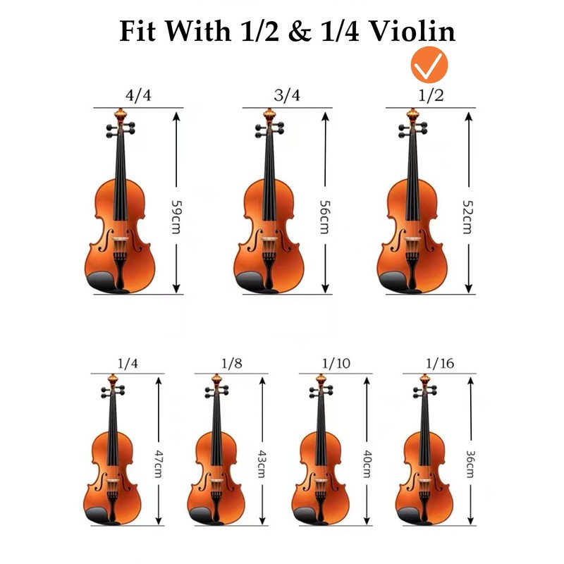 Fansjoy Violin Shoulder Rest for 1/2 Size, Foldable & Adjustable