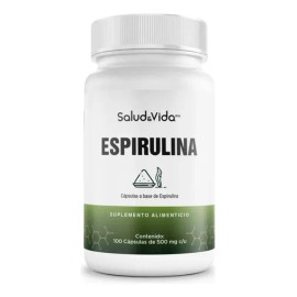 Alga Espirulina Orgánica 500mg 100 Capsulas Sin Sabor                                                                                                 