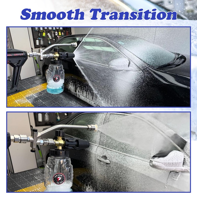 Tool Daily Pressure Washer Foam Cannon with Dual Connector Accessory,