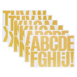 ONLYKXY 2sets A-Z Vinyl Mailbox Letter Number Sticker Waterproof 3in Space Decal Organizing Label Tag for Window Door Car Sign Storage Package Box Bin Can Home Business Yard Address (Golden)