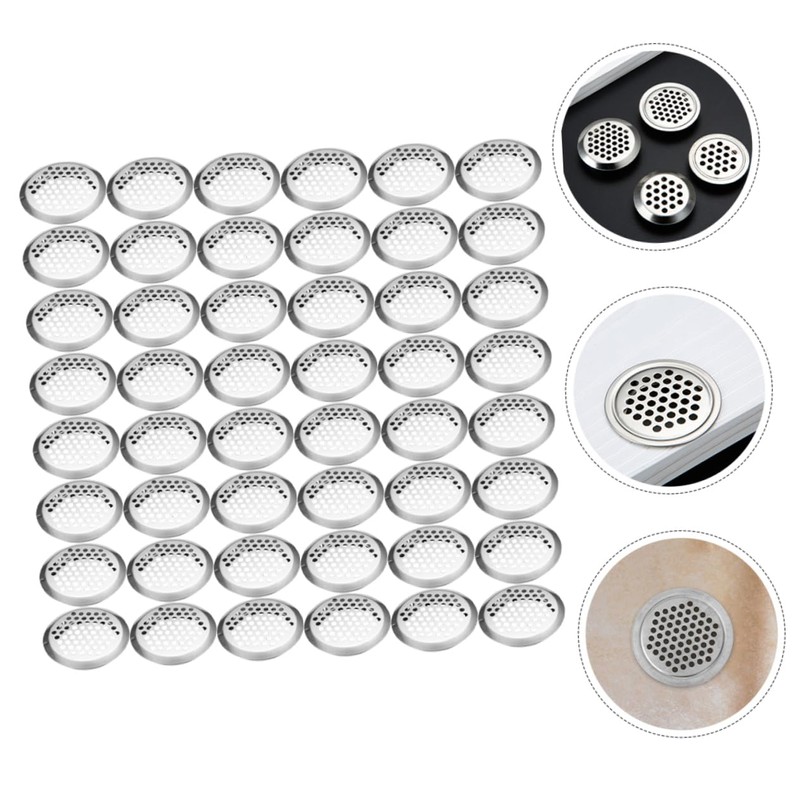 jojofuny 100pcs Round Ventilation Covers Air Vent Metal Furniture Vent