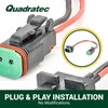 Quadratec Fog Light Wiring Adapter Kit - 6 Inch Extension