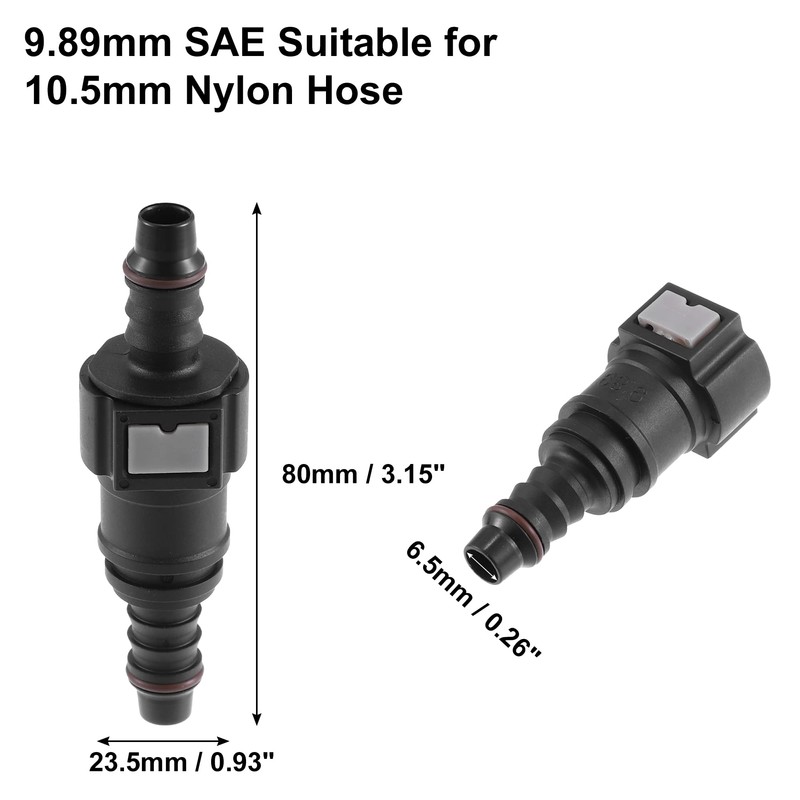 X AUTOHAUX 9.89mm SAE to 10.5mm Straight Car Fuel Hose