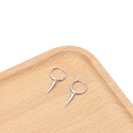 925 Sterling Silver Small Huggie Hoop Earrings Dangle Spike