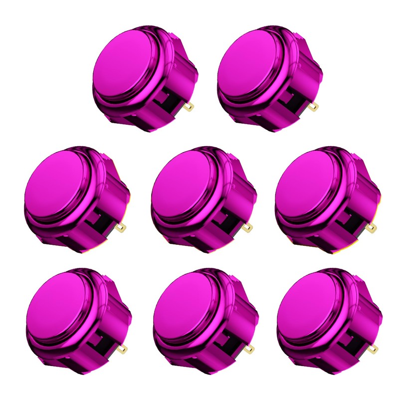 QANBA Gravity KS Metallic Color Mechanical Arcade Buttons 30mm Snap-In