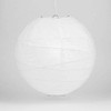 Quasimoon 14" White Round Paper Lantern, Crisscross Ribbing, Hanging Decorati...