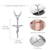 Tiaxiemo Crucifix Necklace 925 Sterling Sliver Jesus Cross Necklace Christian