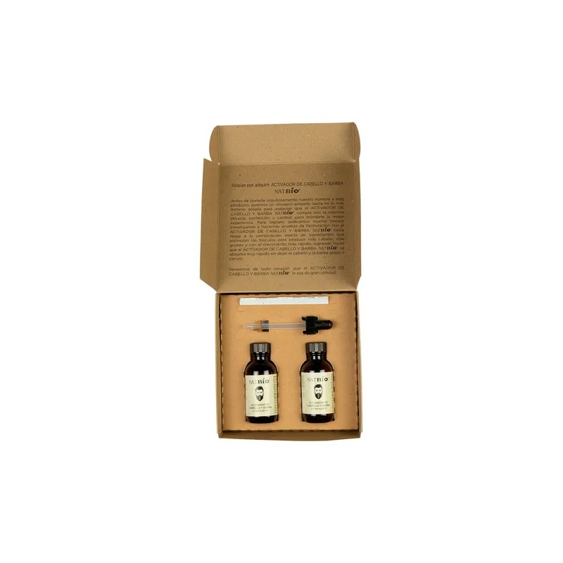 Crecimiento De Cabello Y Barba Abundante Natbio 2 Tónicos