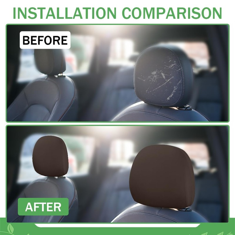Lyxheth 2PCS Car Headrest Cover, Headrest Protectors, Stretchy Fabric Car