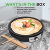 Nutrichef Electric Crepe Maker Pan & Griddle - 12 Inch