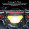 Rechargeable Headlamp USB Charging Infrared Sensor Headlight IPX4 Waterproof Hiking